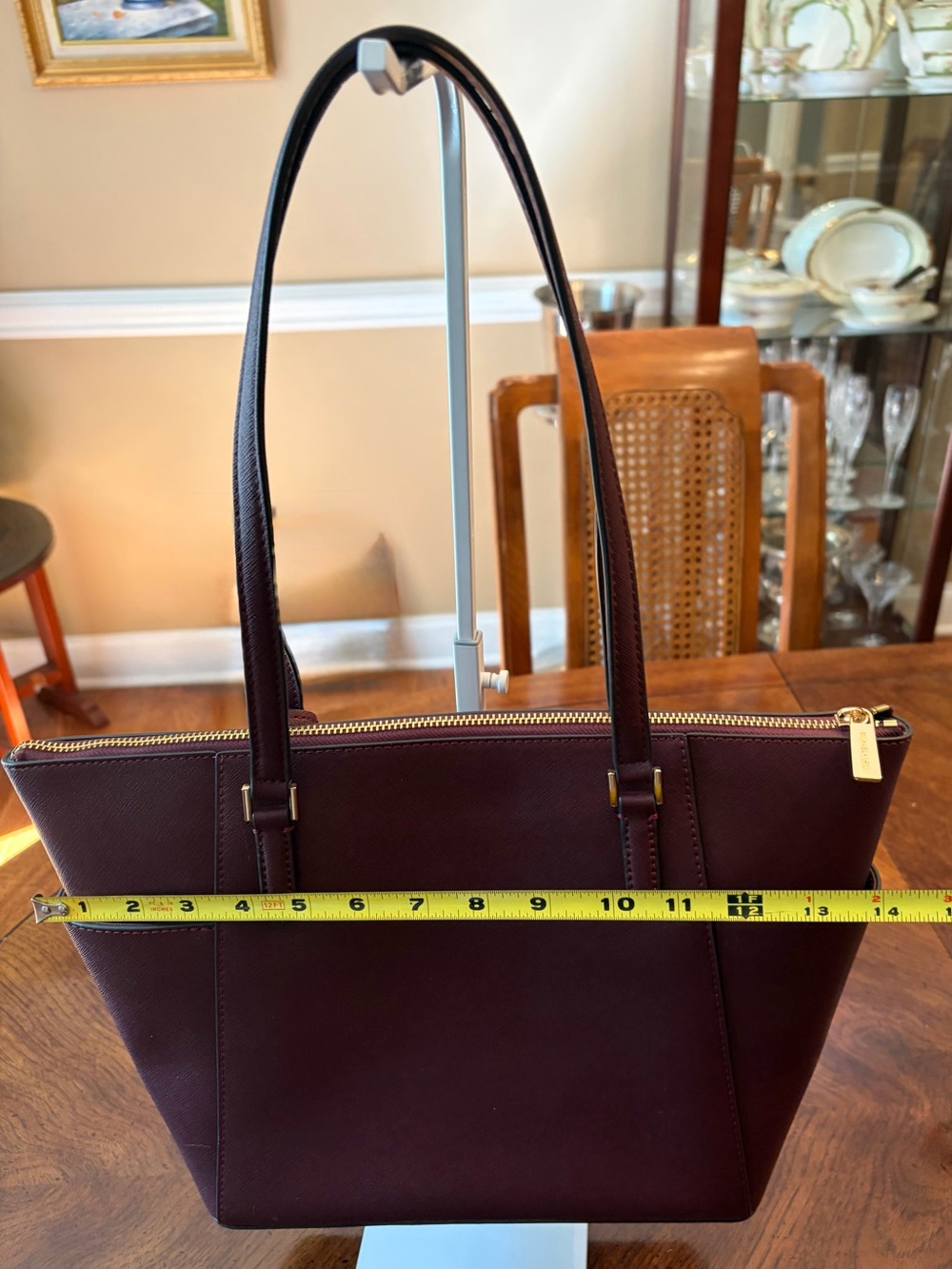 Michael Kors Jet Set Bag (NWOT) and Reed Wallet in Oxblood (NWT) - Picture 9 of 10